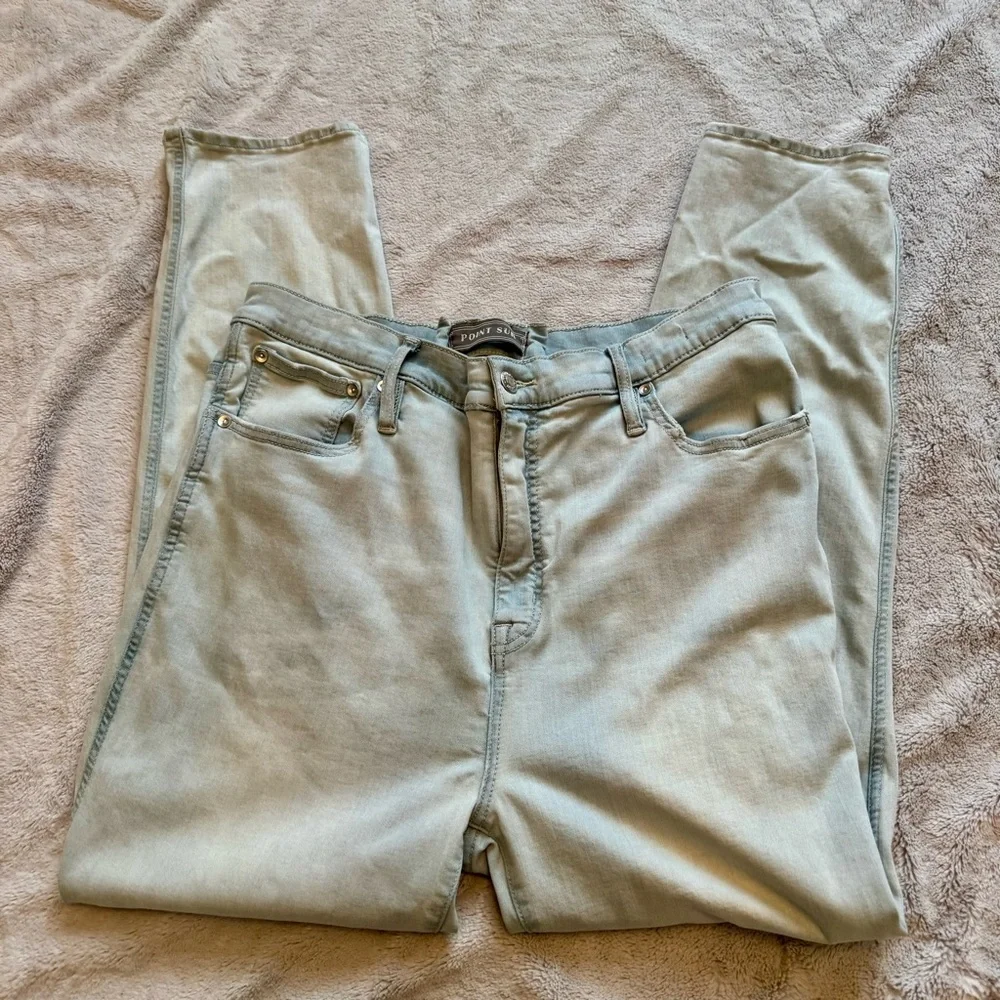 J Crew Point Sur Women's Light Blue Stretchy‎ Jeans Size 34